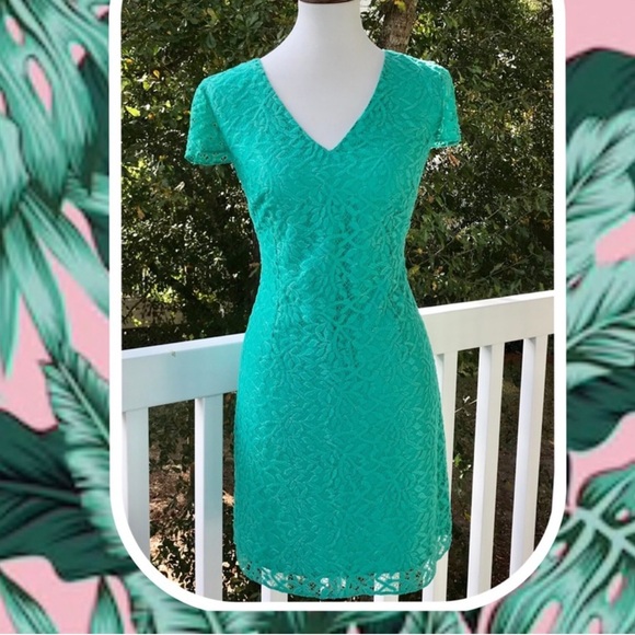 Lilly Pulitzer Size Small Seafoam Green Jungle Lace Erica Dress Like New - Picture 12 of 16